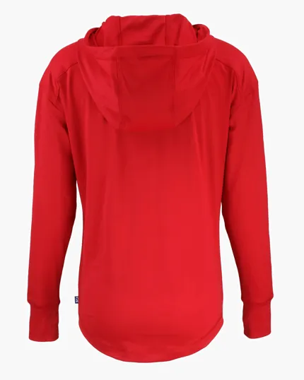 Daybreak Recycled Womens Half Zip Hooded Pullover — view 13