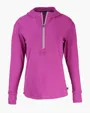 Daybreak Recycled Womens Half Zip Hooded Pullover — view 3