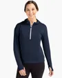 Daybreak Recycled Womens Half Zip Hooded Pullover — view 19