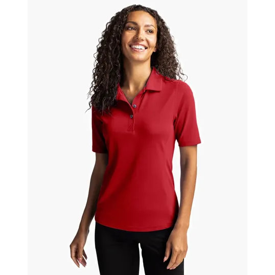 Virtue Recycled Featherlight Pique Womens Polo — view 4