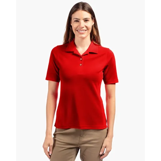Virtue Recycled Featherlight Pique Womens Polo — view 12
