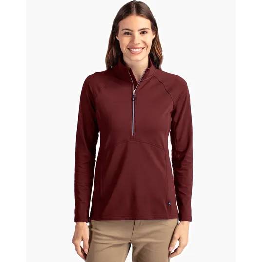Women's Recycled Soft Knit Stretch Half Zip Pullover — view 3