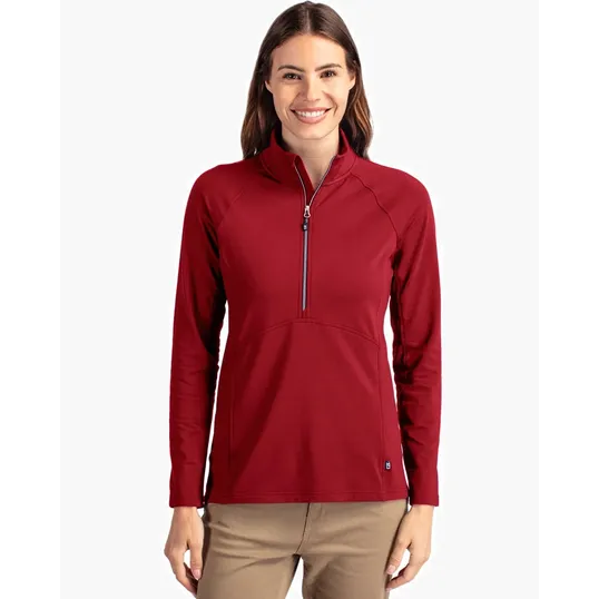 Women's Recycled Soft Knit Stretch Half Zip Pullover — view 5