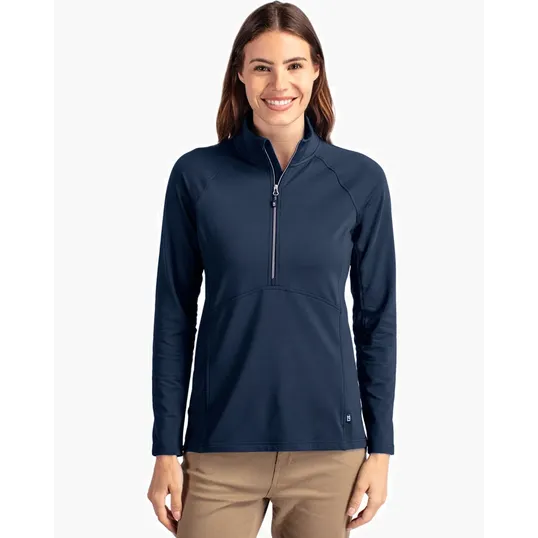 Women's Recycled Soft Knit Stretch Half Zip Pullover — view 8