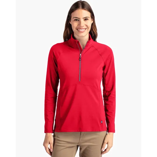 Women's Recycled Soft Knit Stretch Half Zip Pullover — view 10
