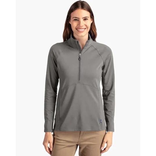Women's Recycled Soft Knit Stretch Half Zip Pullover — view 14