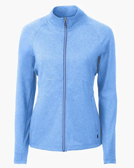 Adapt Recycled Soft Knit Stretch Women's Heathered Full Zip Jacket — view 11