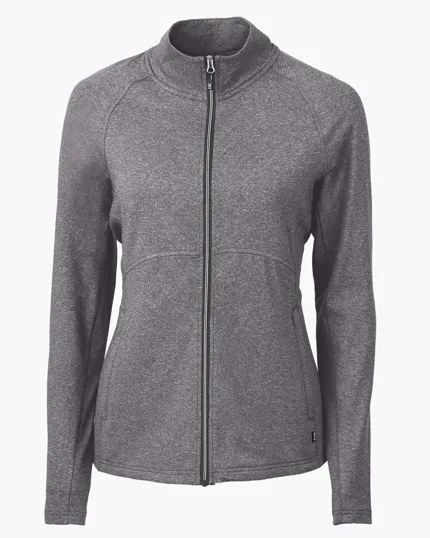 Adapt Recycled Soft Knit Stretch Women's Heathered Full Zip Jacket — view 12