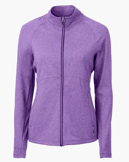 Adapt Recycled Soft Knit Stretch Women's Heathered Full Zip Jacket — view 14