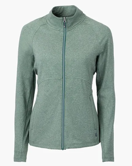 Adapt Recycled Soft Knit Stretch Women's Heathered Full Zip Jacket — view 17