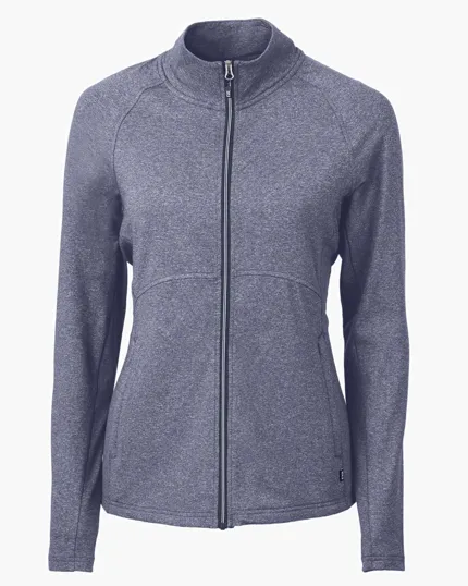 Adapt Recycled Soft Knit Stretch Women's Heathered Full Zip Jacket — view 18