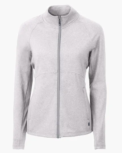 Adapt Recycled Soft Knit Stretch Women's Heathered Full Zip Jacket — view 20