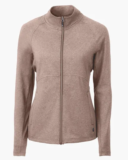 Adapt Recycled Soft Knit Stretch Women's Heathered Full Zip Jacket — view 33