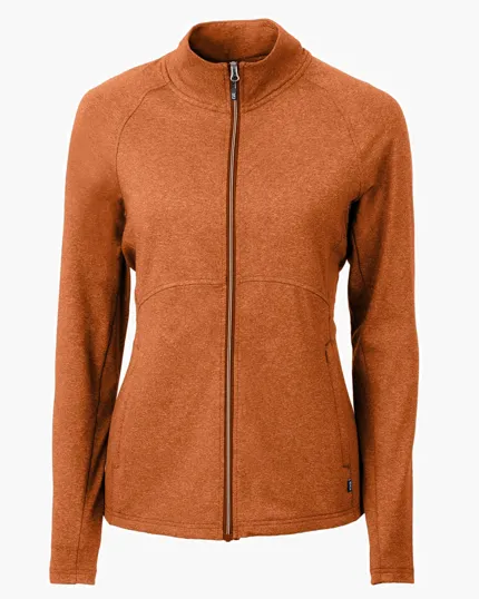 Adapt Recycled Soft Knit Stretch Women's Heathered Full Zip Jacket — view 34