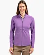 Adapt Recycled Soft Knit Stretch Women's Heathered Full Zip Jacket — view 4