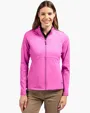 Adapt Recycled Soft Knit Stretch Women's Heathered Full Zip Jacket — view 6