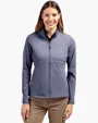 Adapt Recycled Soft Knit Stretch Women's Heathered Full Zip Jacket — view 8