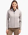 Adapt Recycled Soft Knit Stretch Women's Heathered Full Zip Jacket — view 10