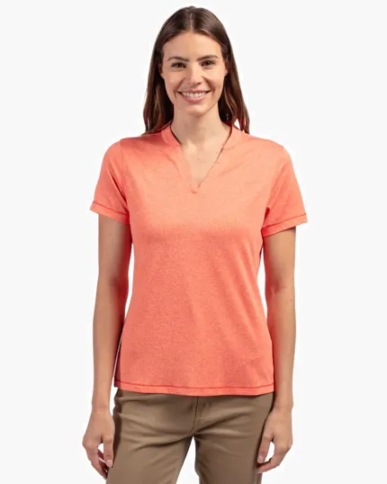 Forge Recycled Four-Way Stretch Heathered Women's Blade Top — view 2