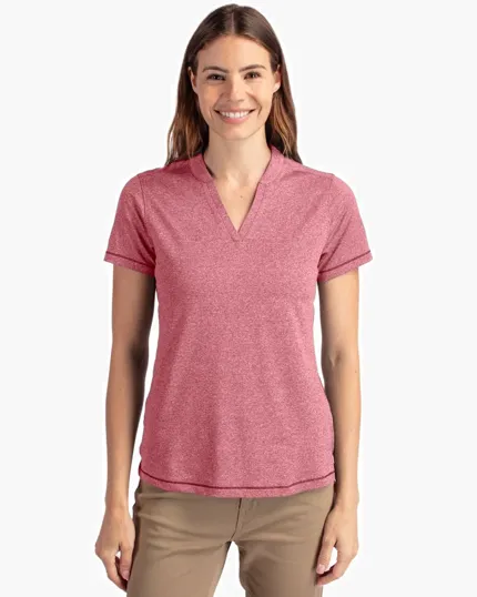 Forge Recycled Four-Way Stretch Heathered Women's Blade Top — view 4