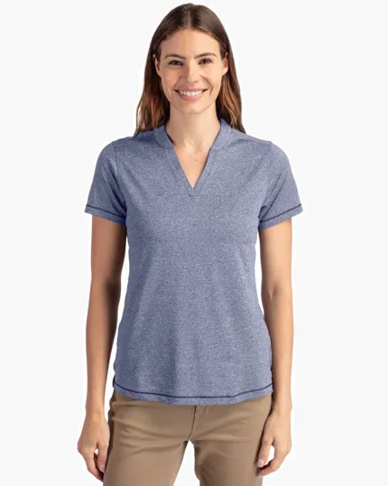 Forge Recycled Four-Way Stretch Heathered Women's Blade Top — view 6