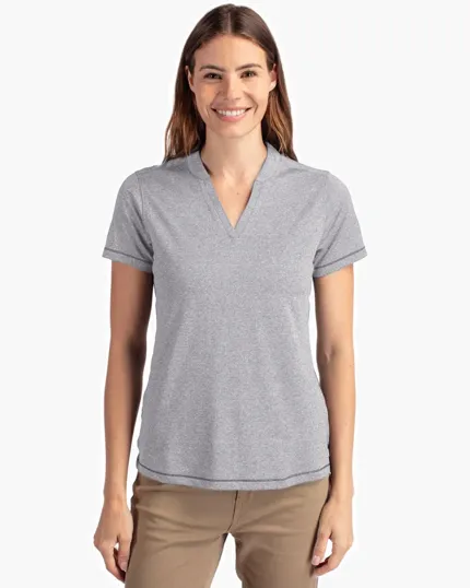 Forge Recycled Four-Way Stretch Heathered Women's Blade Top — view 7