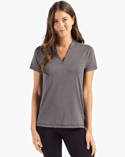 Forge Recycled Four-Way Stretch Heathered Women's Blade Top — view 9