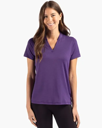 Forge Recycled Four-Way Stretch Heathered Women's Blade Top — view 12