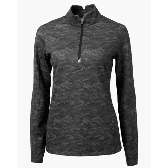 Women's Recycled Camo Quarter Zip Pullover — view 4