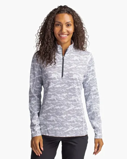 Women's Recycled Camo Quarter Zip Pullover — view 2