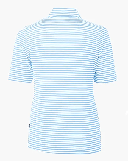 Virtue Recycled Stripe Featherlight Pique Women's Half Zip — view 13