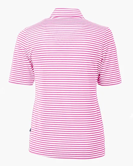 Virtue Recycled Stripe Featherlight Pique Women's Half Zip — view 14