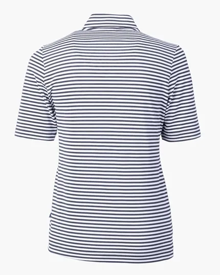 Virtue Recycled Stripe Featherlight Pique Women's Half Zip — view 15
