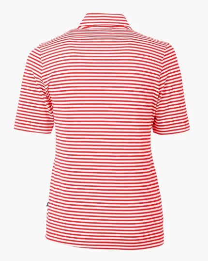 Virtue Recycled Stripe Featherlight Pique Women's Half Zip — view 16