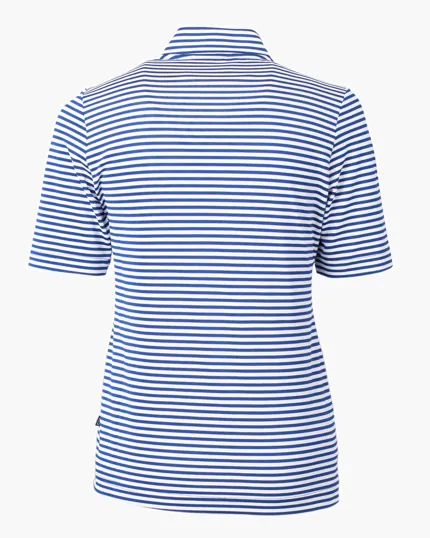 Virtue Recycled Stripe Featherlight Pique Women's Half Zip — view 17