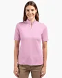 Virtue Recycled Stripe Featherlight Pique Women's Half Zip — view 2
