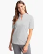 Virtue Recycled Stripe Featherlight Pique Women's Half Zip — view 4