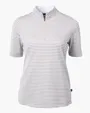 Virtue Recycled Stripe Featherlight Pique Women's Half Zip — view 10