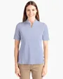 Virtue Recycled Stripe Featherlight Pique Women's Half Zip — view 6