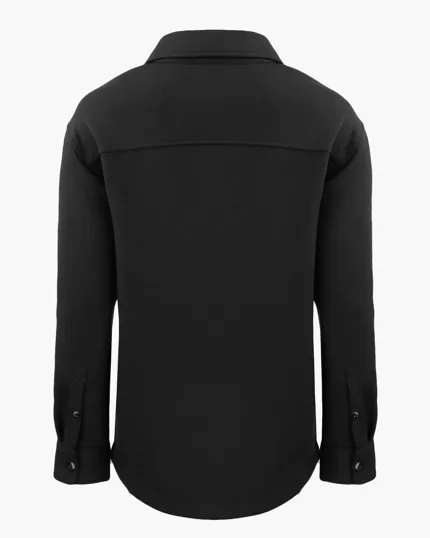 Roam Recycled Buttery-Soft Knit Womens Button Down Shirt Jacket — view 5