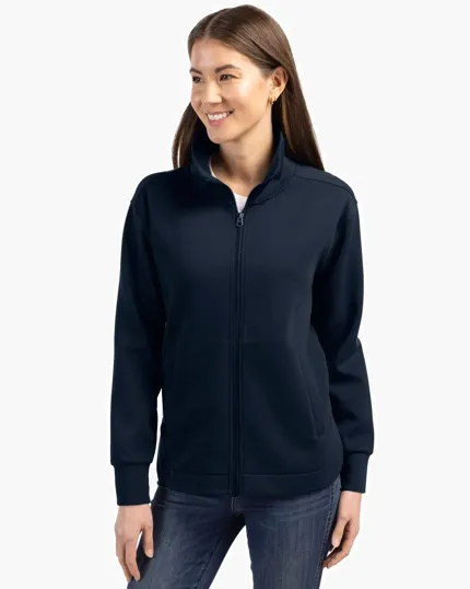 Roam Recycled Buttery-Soft Knit Womens Full Zip Jacket — view 3