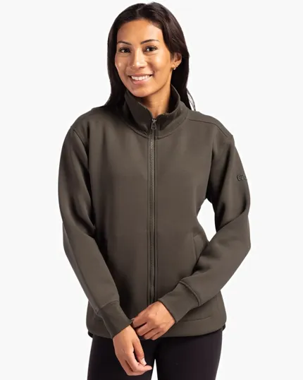 Roam Recycled Buttery-Soft Knit Womens Full Zip Jacket — view 4