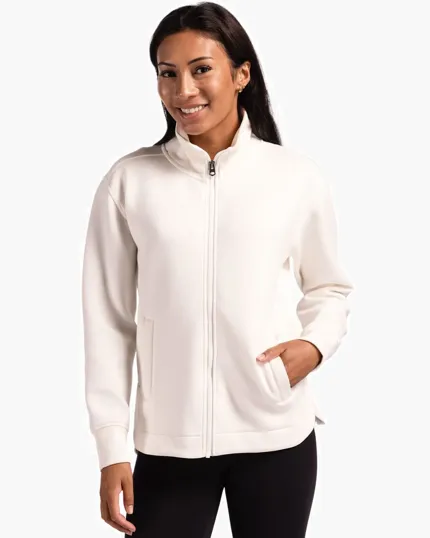 Roam Recycled Buttery-Soft Knit Womens Full Zip Jacket — view 5