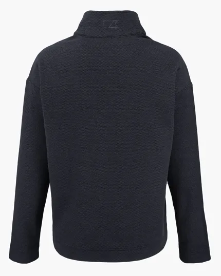 Hunts Point Recycled Fleece Women's Hybrid Snap Placket Pullover — view 9