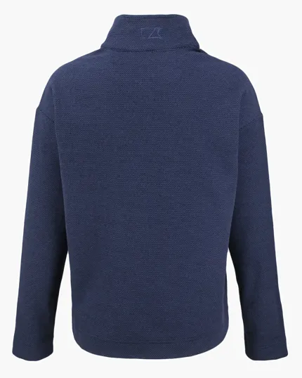 Hunts Point Recycled Fleece Women's Hybrid Snap Placket Pullover — view 10
