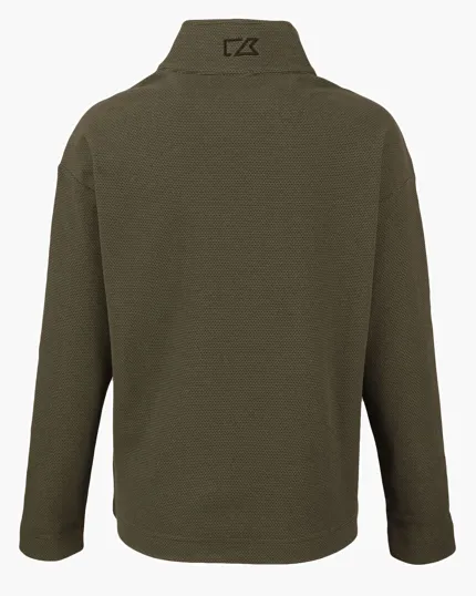 Hunts Point Recycled Fleece Women's Hybrid Snap Placket Pullover — view 11