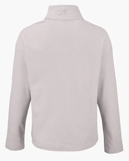 Hunts Point Recycled Fleece Women's Hybrid Snap Placket Pullover — view 12