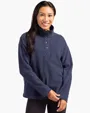 Hunts Point Recycled Fleece Women's Hybrid Snap Placket Pullover — view 2