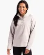 Hunts Point Recycled Fleece Women's Hybrid Snap Placket Pullover — view 4