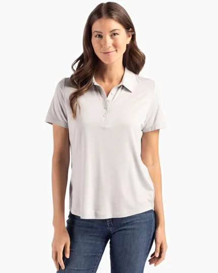 Coastline Recycled Double Peached Womens Polo